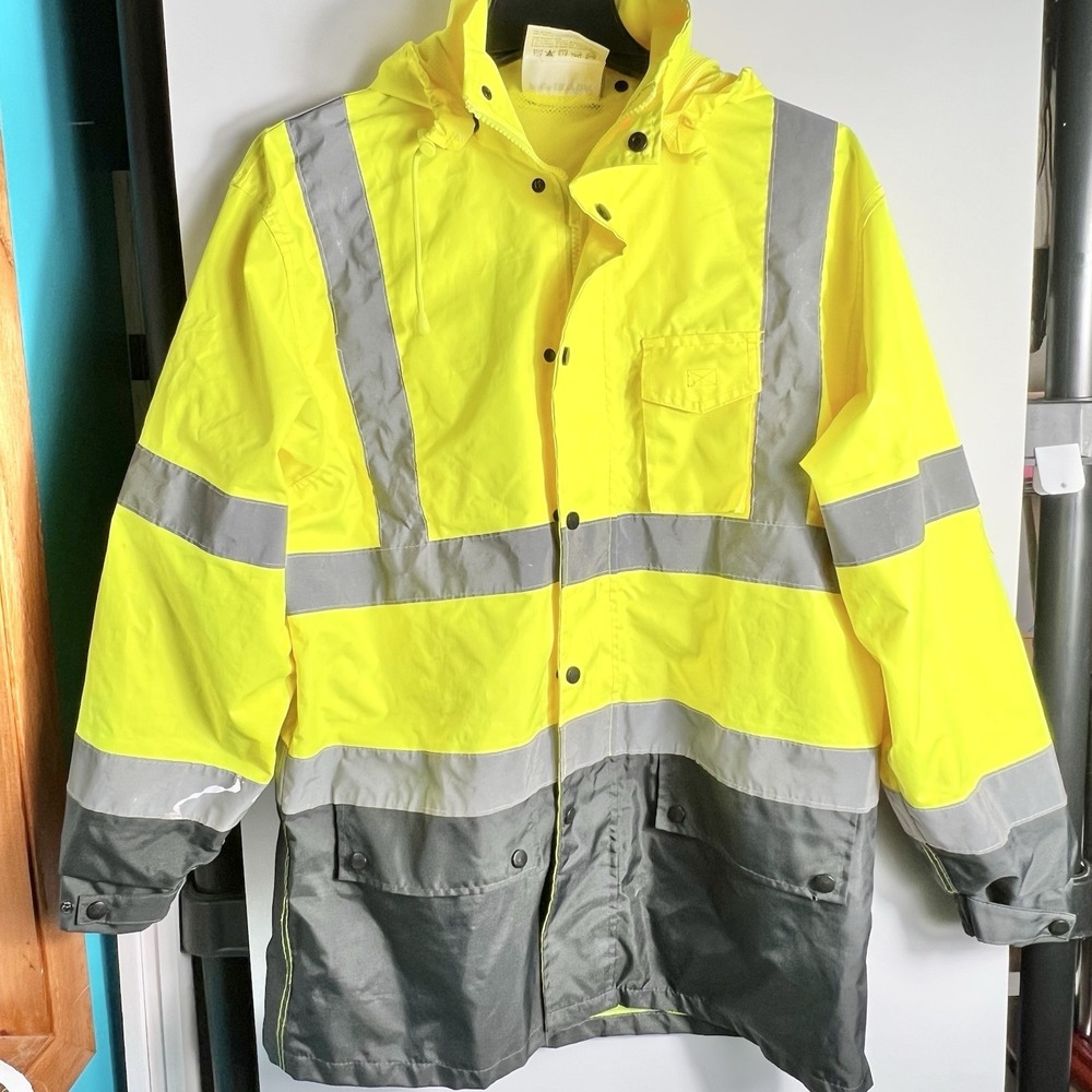 Majestic M-Safe High Visibility‎ Jacket Yellow Reflective ANSI Type R Men L READ